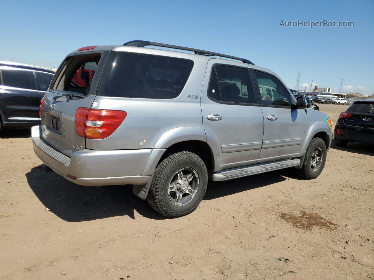 2002 Toyota Sequoia Sr5 Silver vin: 5TDZT34A12S075356