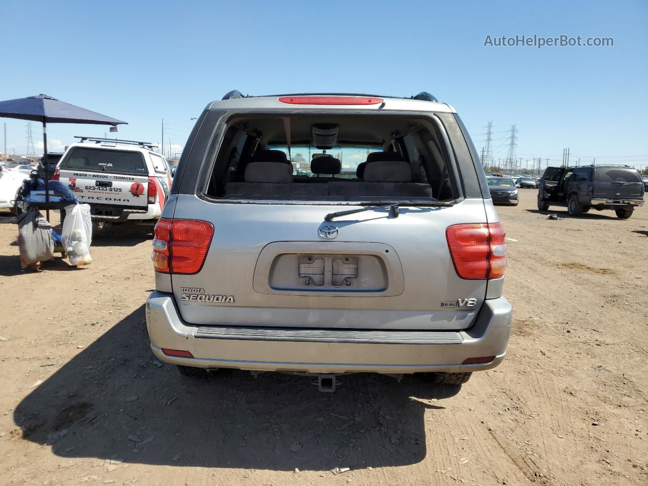 2002 Toyota Sequoia Sr5 Silver vin: 5TDZT34A12S075356