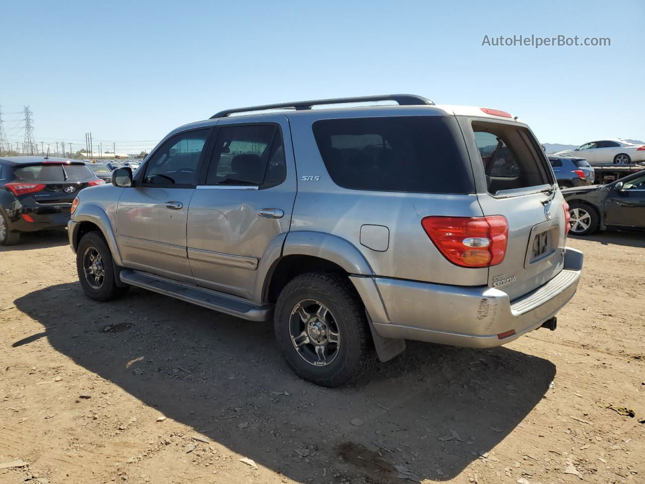 2002 Toyota Sequoia Sr5 Silver vin: 5TDZT34A12S075356