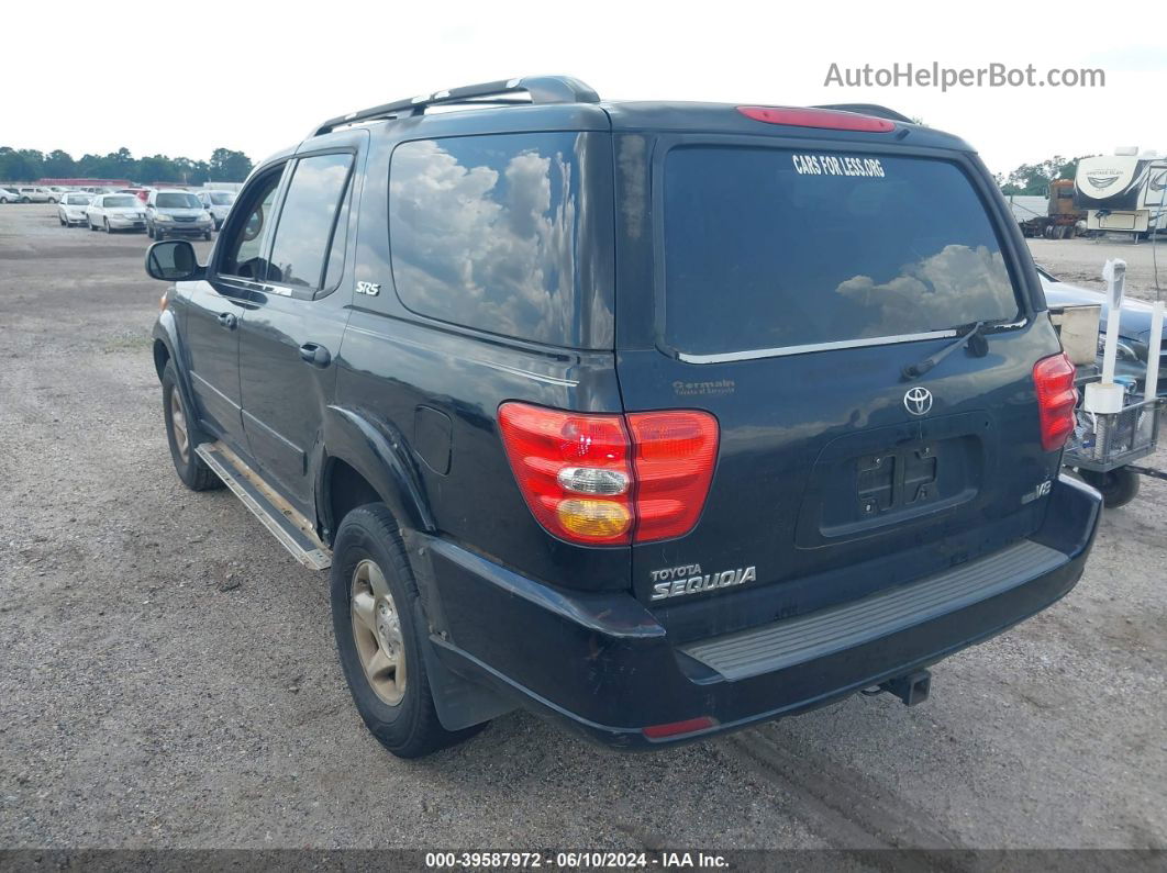 2002 Toyota Sequoia Sr5 V8 Black vin: 5TDZT34A12S091220