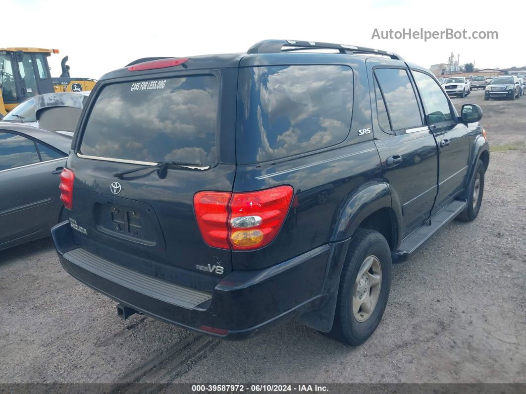 2002 Toyota Sequoia Sr5 V8 Black vin: 5TDZT34A12S091220