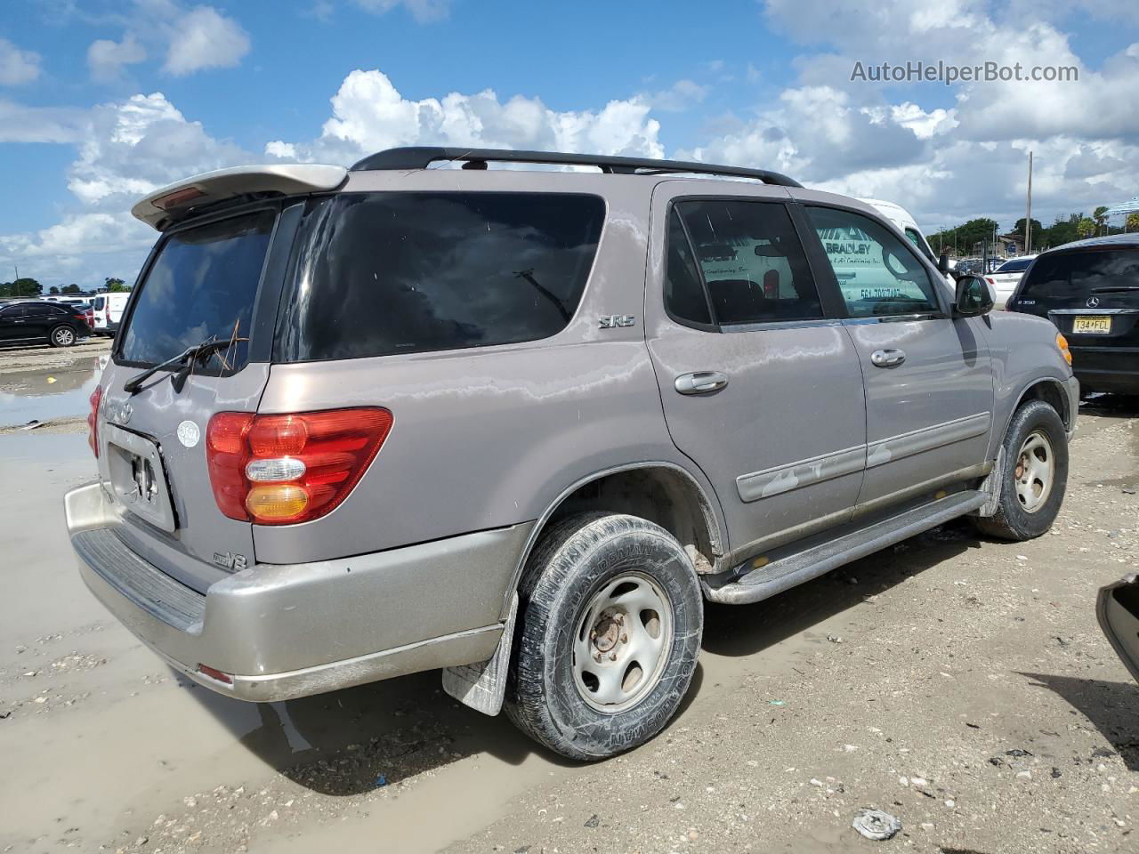 2002 Toyota Sequoia Sr5 Серый vin: 5TDZT34A22S076225