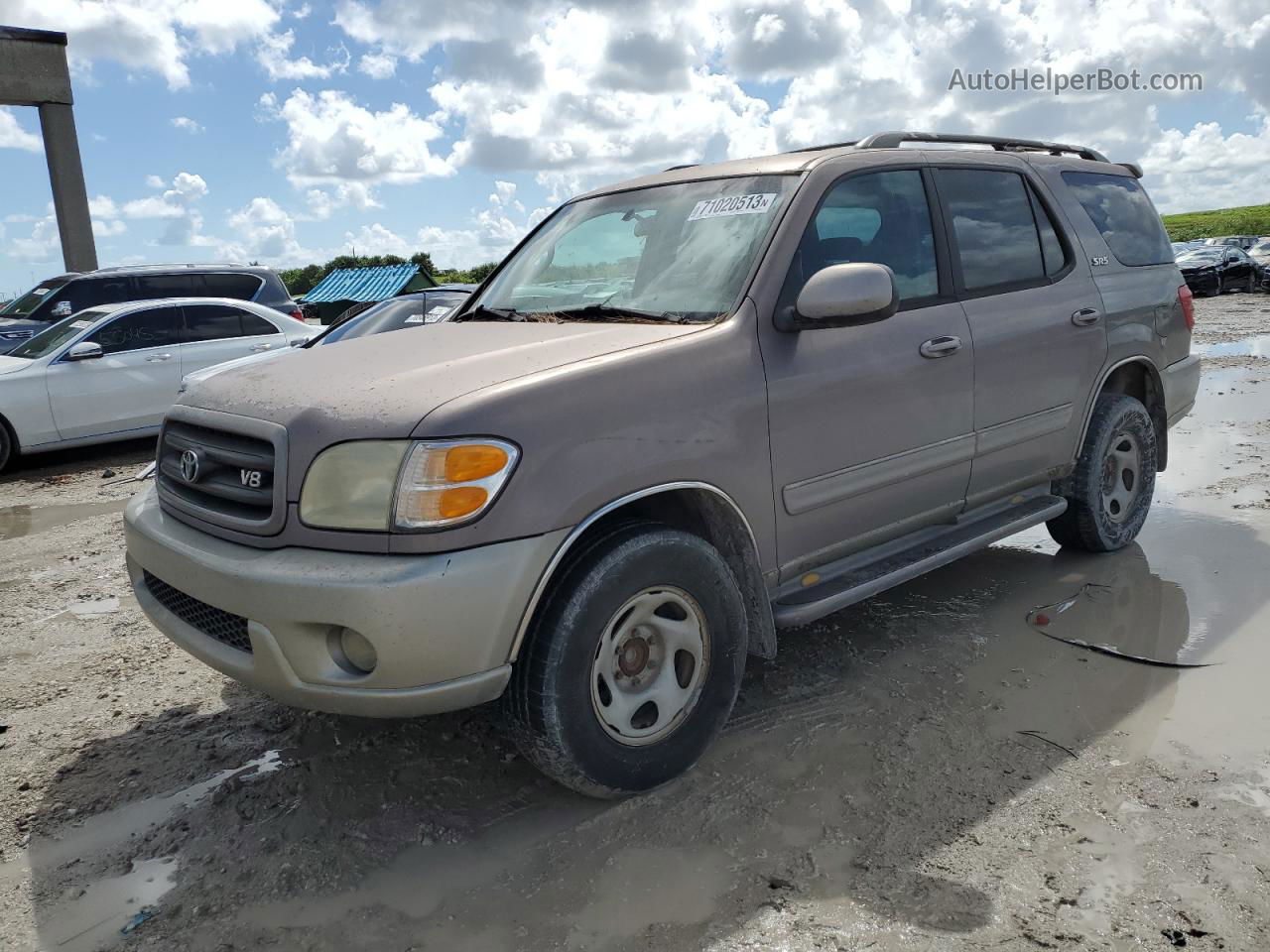 2002 Toyota Sequoia Sr5 Серый vin: 5TDZT34A22S076225