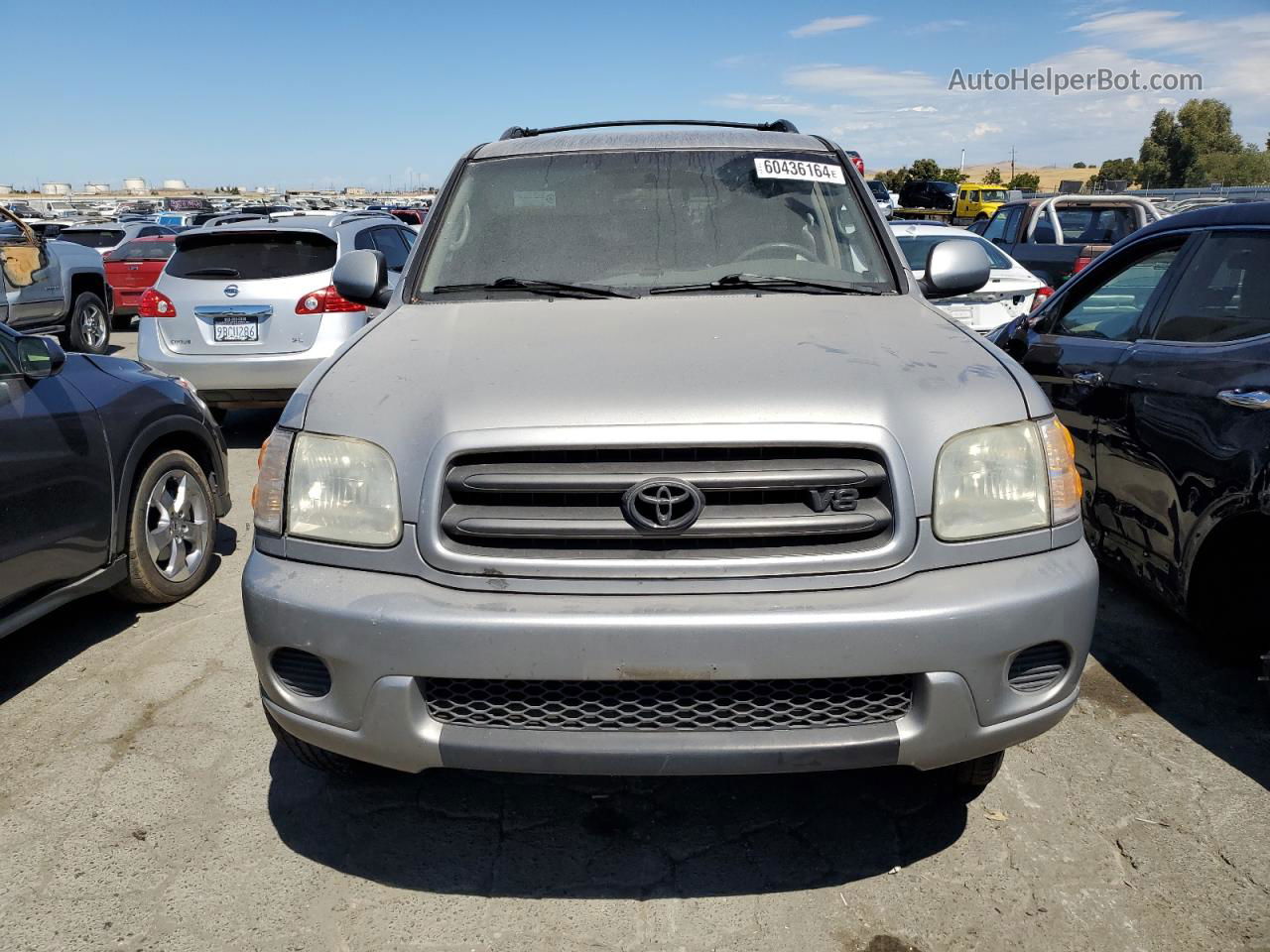 2002 Toyota Sequoia Sr5 Silver vin: 5TDZT34A22S100846