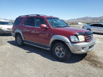 2002 Toyota Sequoia Sr5 Red vin: 5TDZT34A22S129117