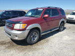 2002 Toyota Sequoia Sr5 Red vin: 5TDZT34A22S129117