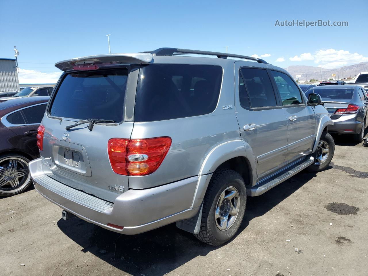 2002 Toyota Sequoia Sr5 Silver vin: 5TDZT34A22S137122