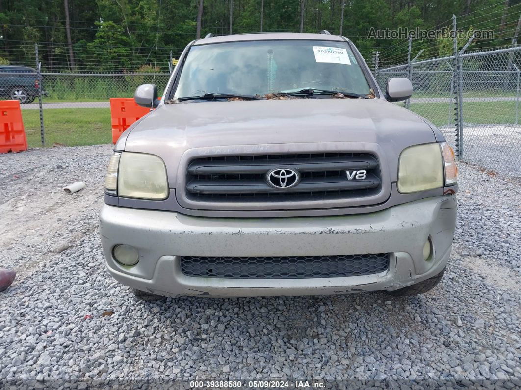 2002 Toyota Sequoia Sr5 V8 Brown vin: 5TDZT34A32S068618