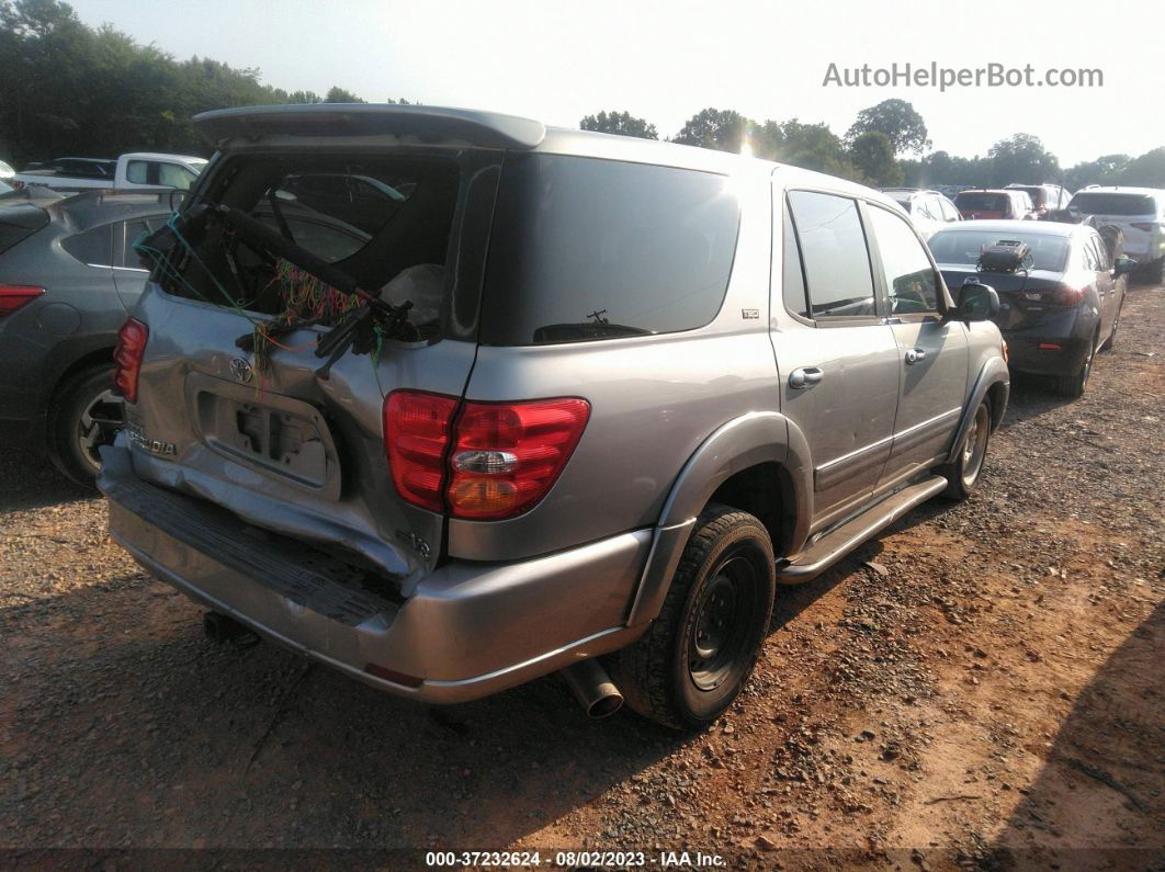 2002 Toyota Sequoia Sr5 Silver vin: 5TDZT34A32S100483