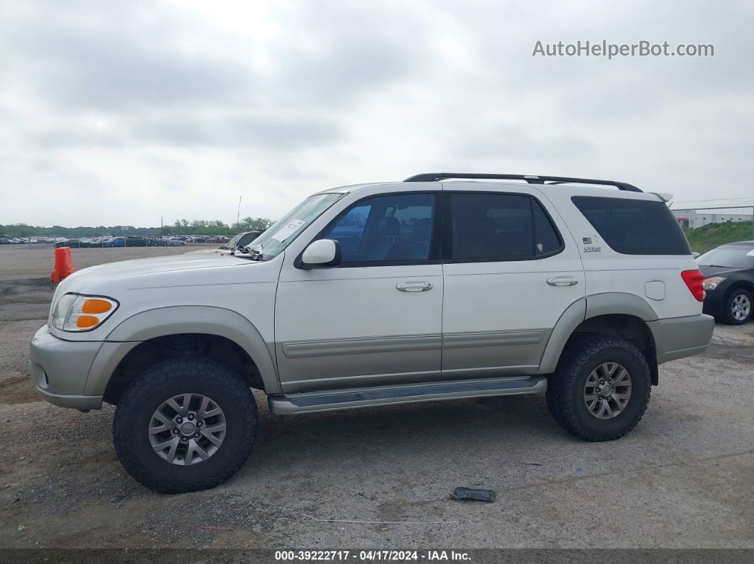 2002 Toyota Sequoia Sr5 V8 White vin: 5TDZT34A42S074556