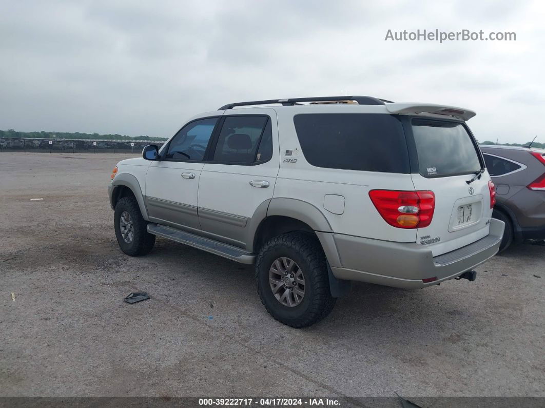 2002 Toyota Sequoia Sr5 V8 White vin: 5TDZT34A42S074556