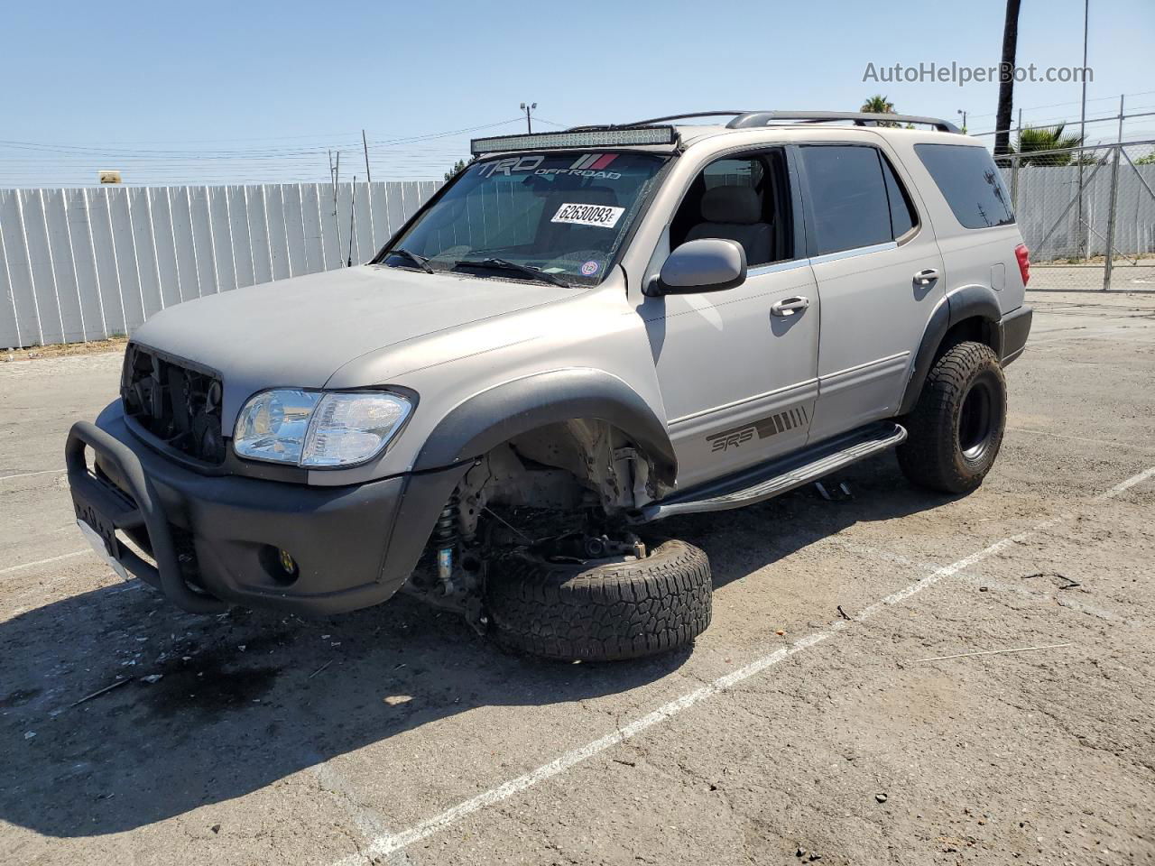 2002 Toyota Sequoia Sr5 Серый vin: 5TDZT34A42S087775