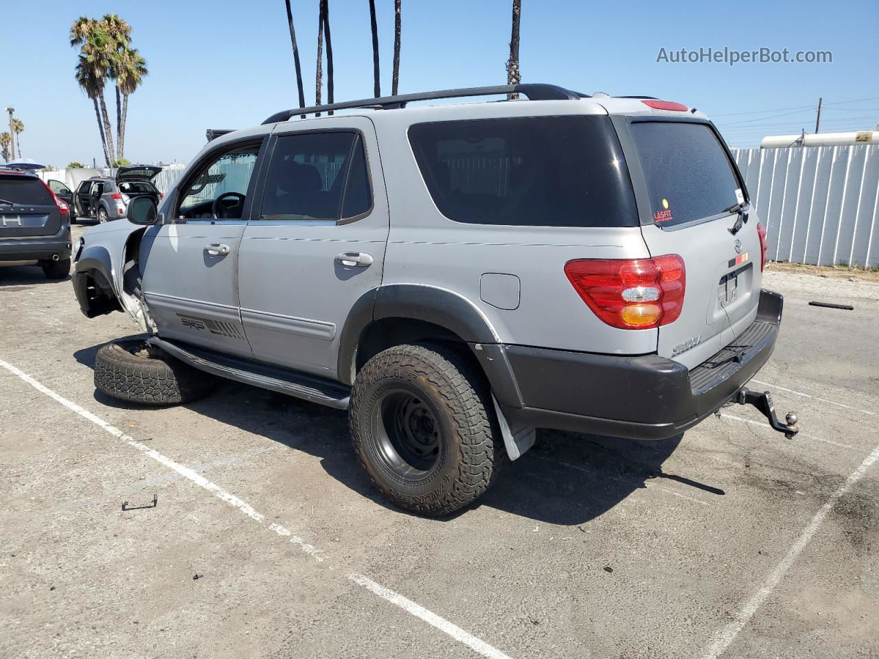 2002 Toyota Sequoia Sr5 Gray vin: 5TDZT34A42S087775