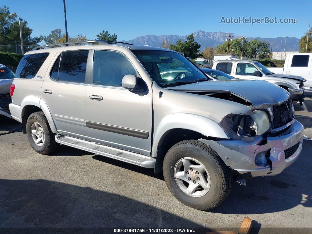 2002 Toyota Sequoia Sr5 Silver vin: 5TDZT34A42S095875