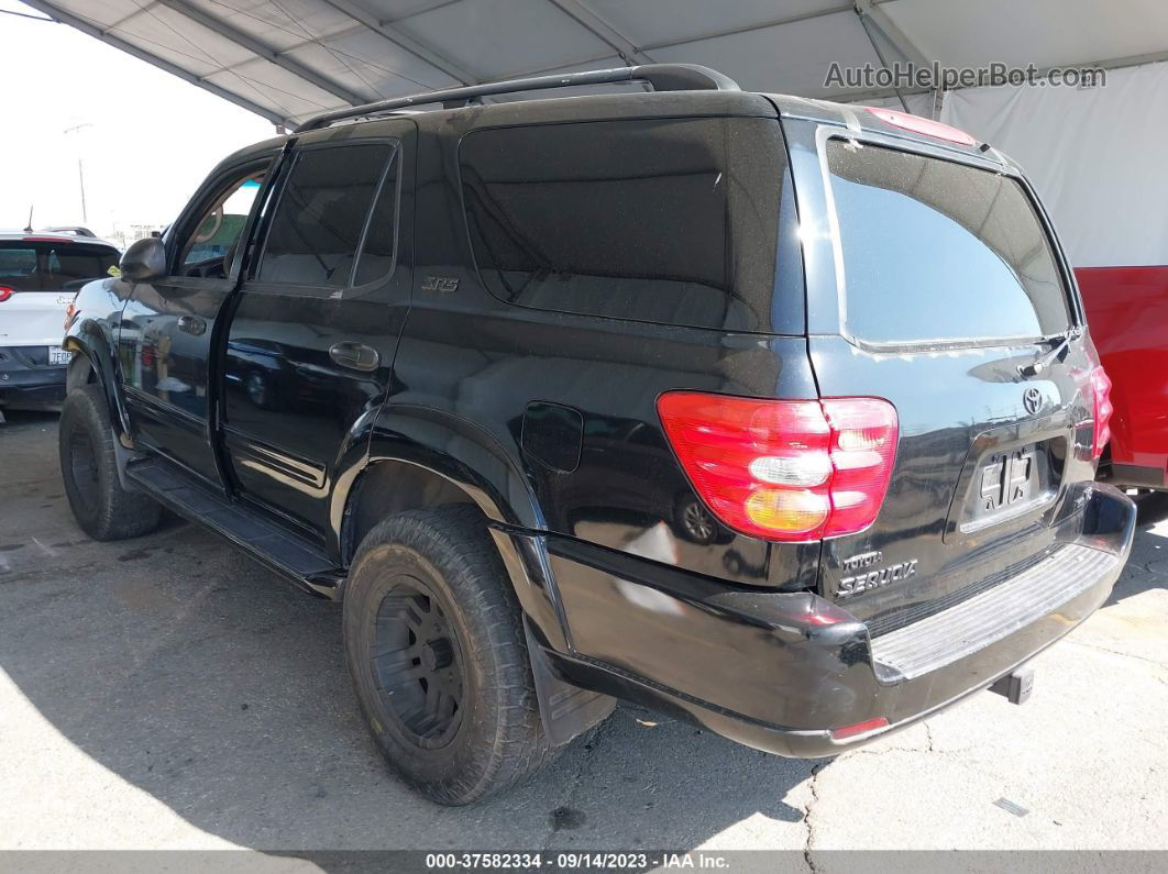 2002 Toyota Sequoia Sr5 Black vin: 5TDZT34A42S108401