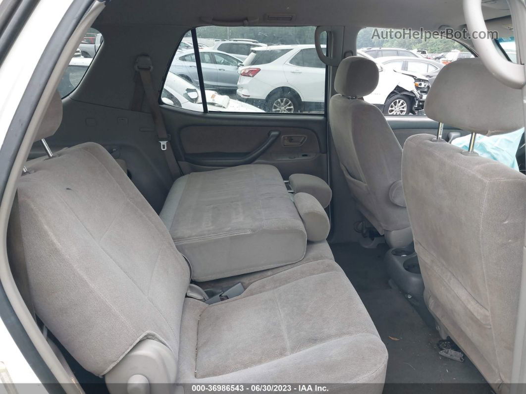 2002 Toyota Sequoia Sr5 White vin: 5TDZT34A42S134481