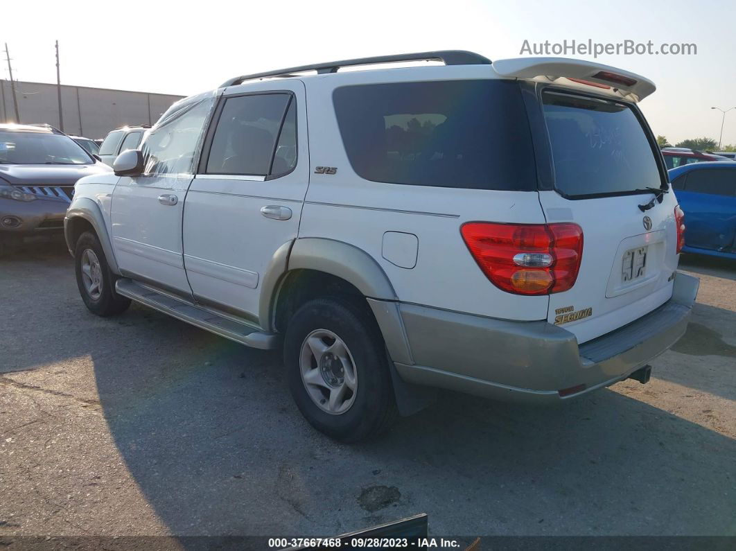 2002 Toyota Sequoia Sr5 White vin: 5TDZT34A52S069351