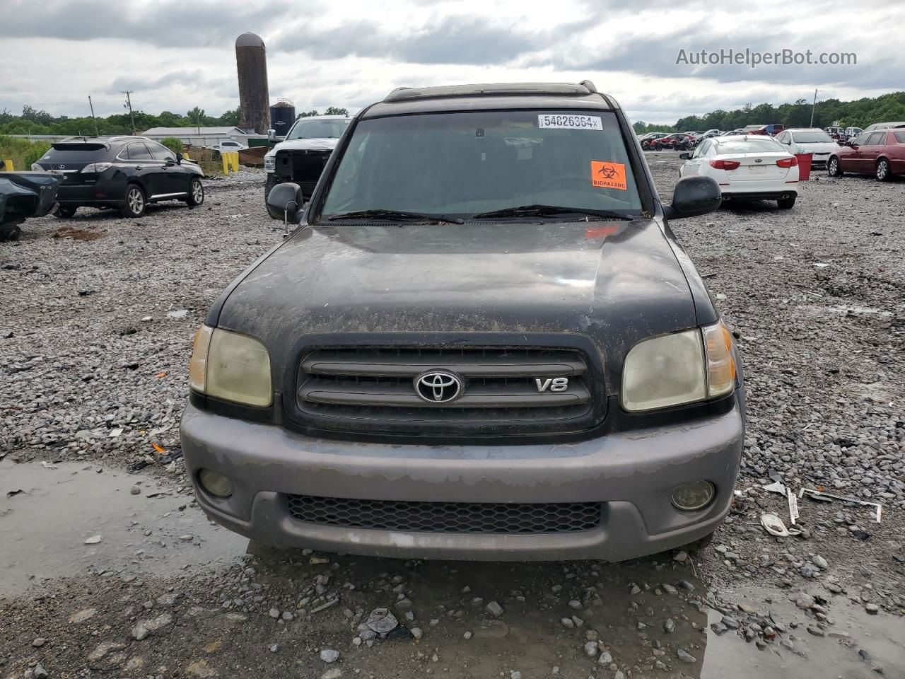 2002 Toyota Sequoia Sr5 Black vin: 5TDZT34A52S072010