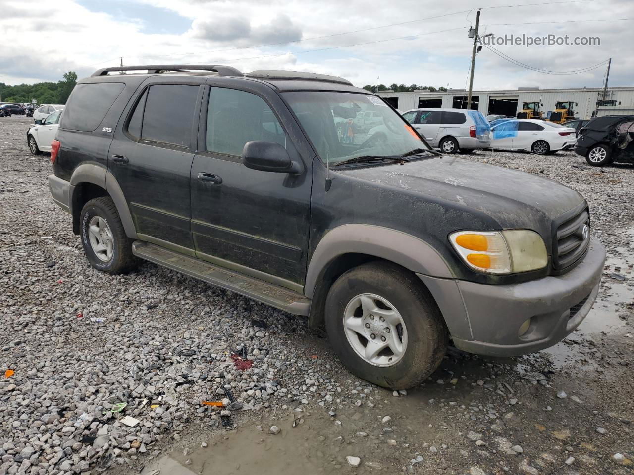 2002 Toyota Sequoia Sr5 Black vin: 5TDZT34A52S072010