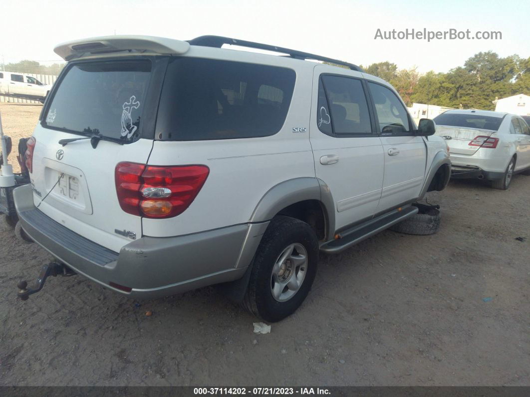 2002 Toyota Sequoia Sr5 White vin: 5TDZT34A52S093973