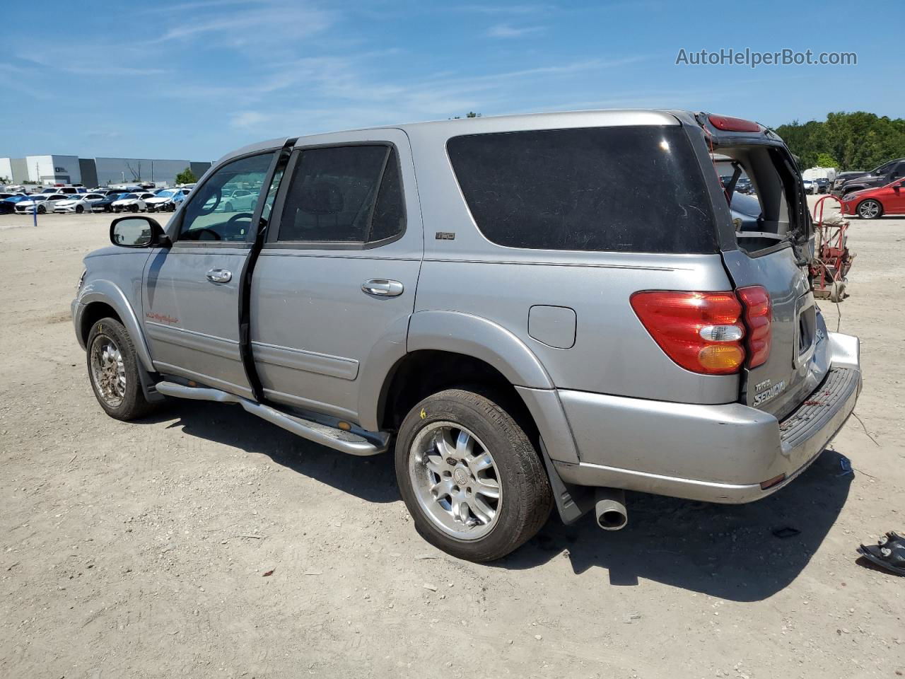 2002 Toyota Sequoia Sr5 Silver vin: 5TDZT34A52S102896