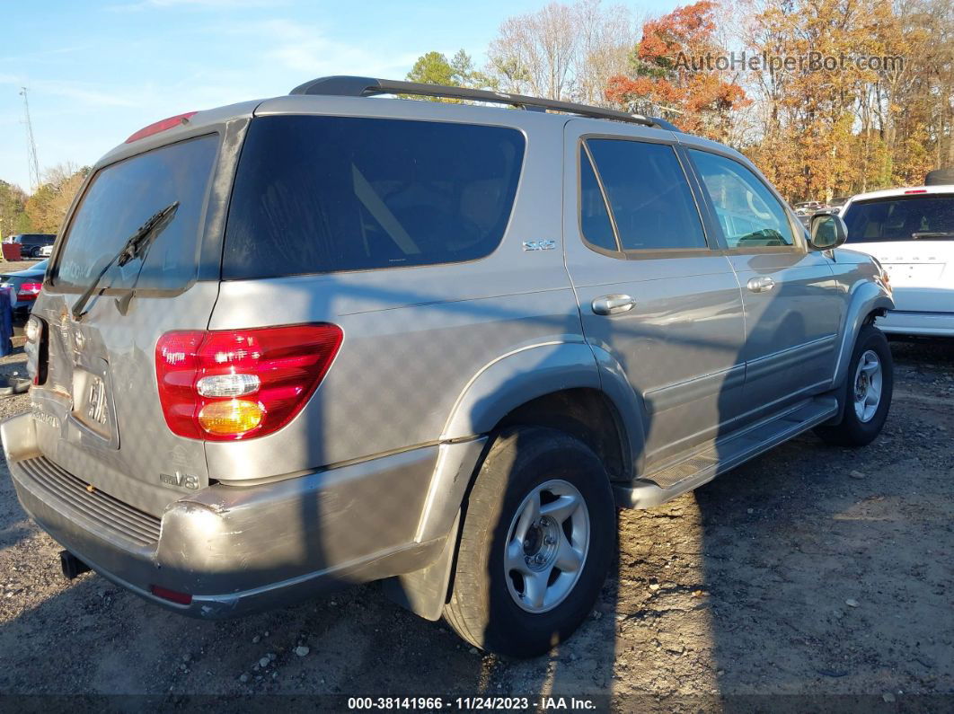 2002 Toyota Sequoia Sr5 Silver vin: 5TDZT34A52S104874