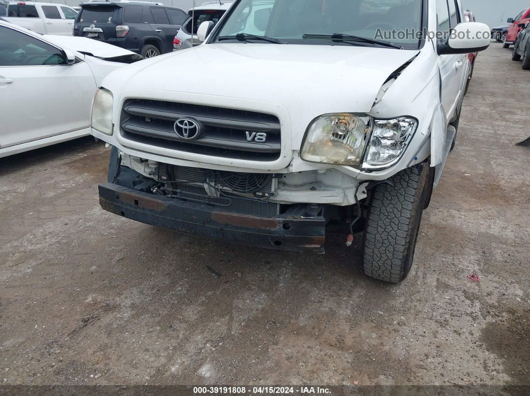 2002 Toyota Sequoia Sr5 V8 White vin: 5TDZT34A52S113994