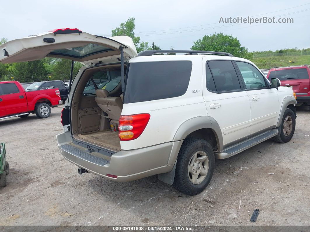 2002 Toyota Sequoia Sr5 V8 White vin: 5TDZT34A52S113994