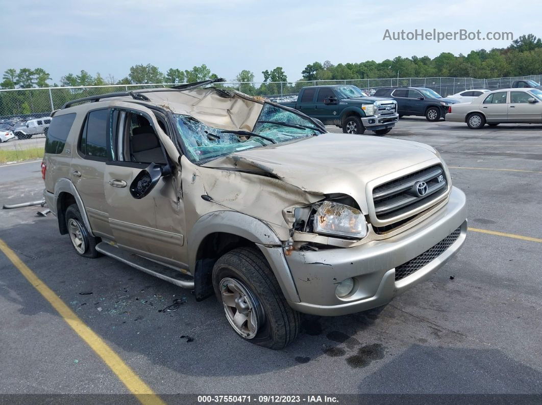 2002 Toyota Sequoia Sr5 Золотой vin: 5TDZT34A52S124087