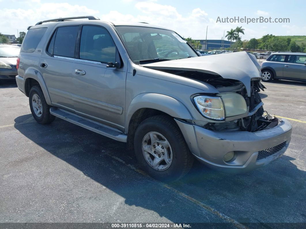 2002 Toyota Sequoia Sr5 Silver vin: 5TDZT34A52S134831