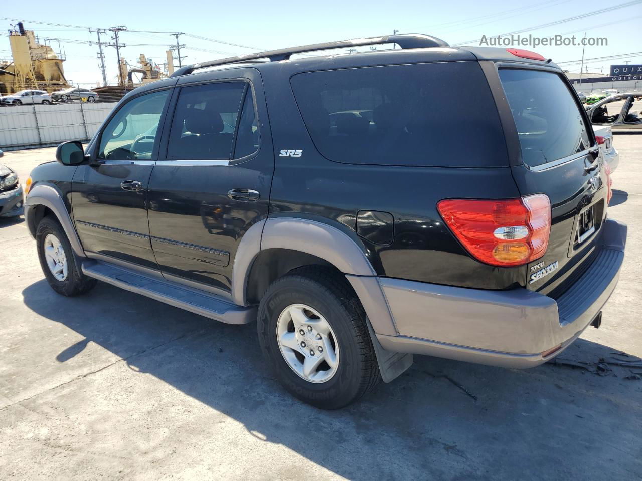 2002 Toyota Sequoia Sr5 Black vin: 5TDZT34A62S115723