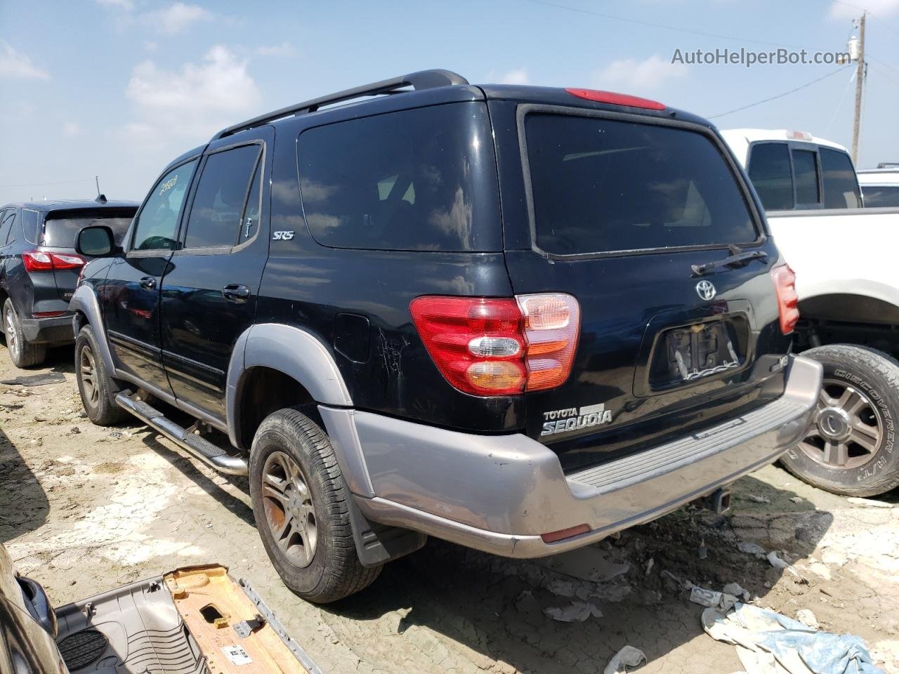 2002 Toyota Sequoia Sr5 Black vin: 5TDZT34A62S116516