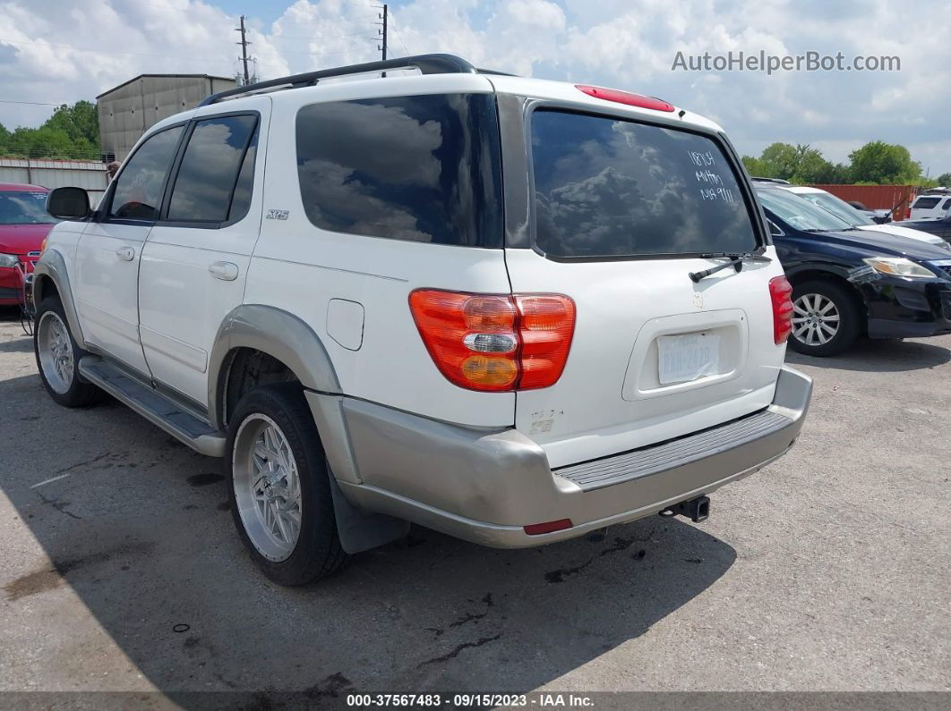 2002 Toyota Sequoia Sr5 White vin: 5TDZT34A62S118704