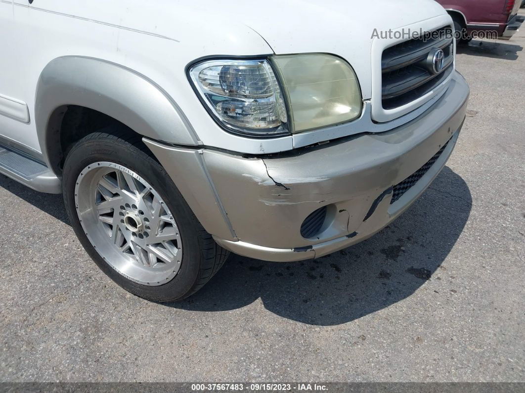 2002 Toyota Sequoia Sr5 White vin: 5TDZT34A62S118704