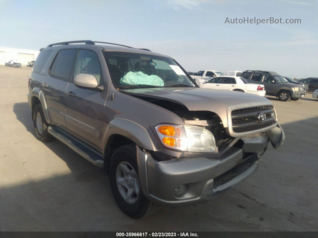 2002 Toyota Sequoia Sr5 Gray vin: 5TDZT34A62S121215