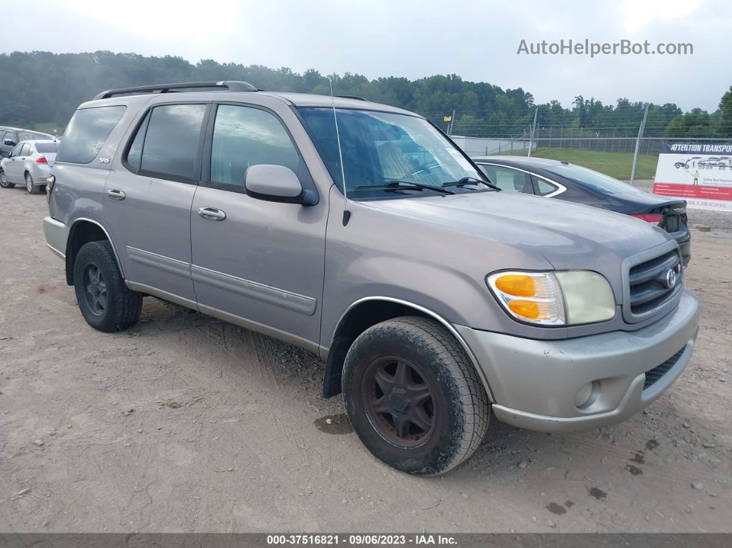 2002 Toyota Sequoia Sr5 Бежевый vin: 5TDZT34A62S123496