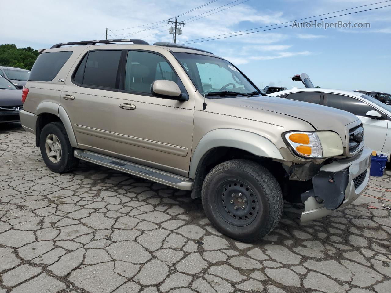 2002 Toyota Sequoia Sr5 Gold vin: 5TDZT34A72S064054