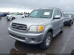 2002 Toyota Sequoia Sr5 V8 Silver vin: 5TDZT34A72S078052