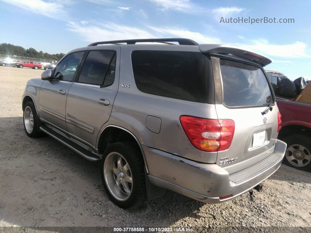 2002 Toyota Sequoia Sr5 Silver vin: 5TDZT34A72S086541