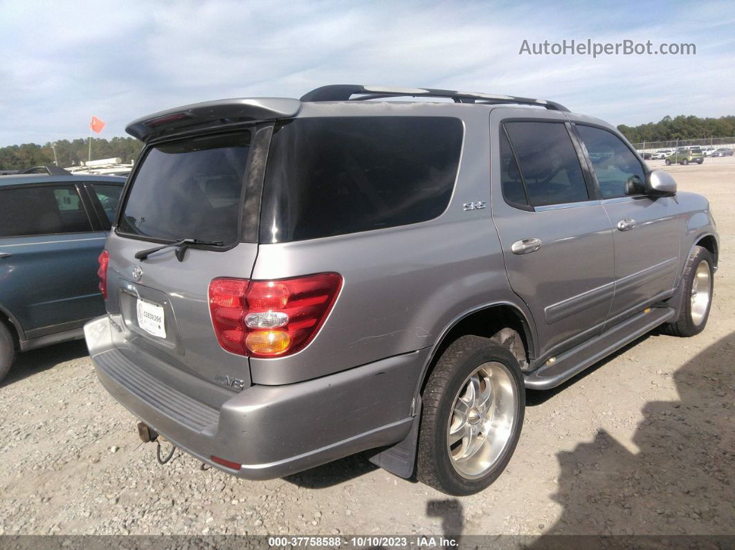 2002 Toyota Sequoia Sr5 Silver vin: 5TDZT34A72S086541