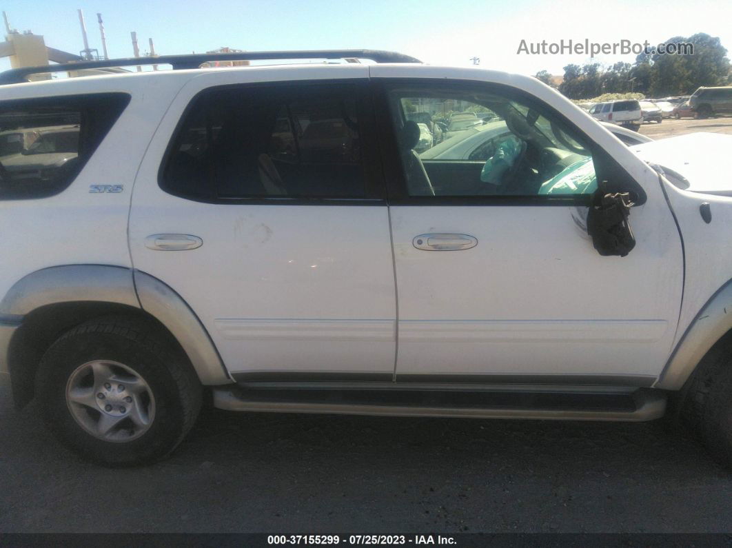 2002 Toyota Sequoia Sr5 White vin: 5TDZT34A72S088029