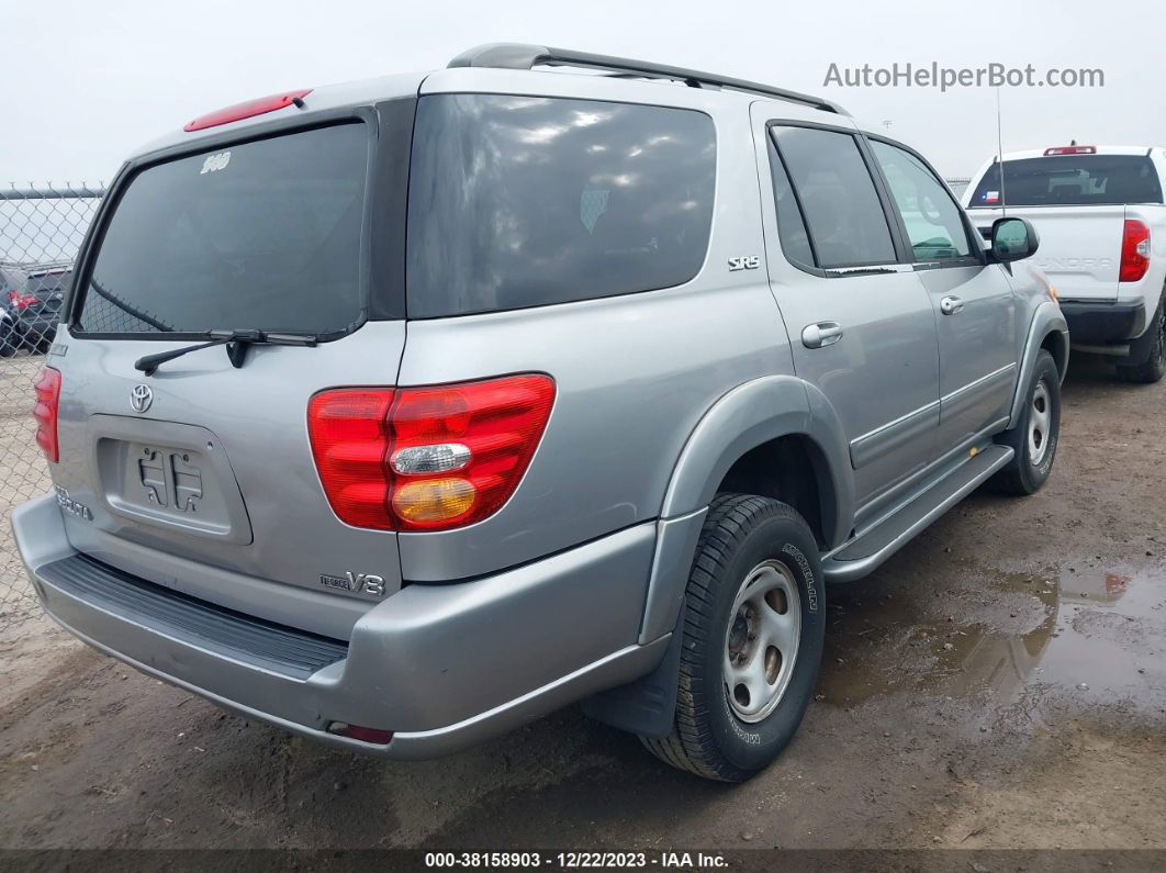 2002 Toyota Sequoia Sr5 Silver vin: 5TDZT34A72S089794