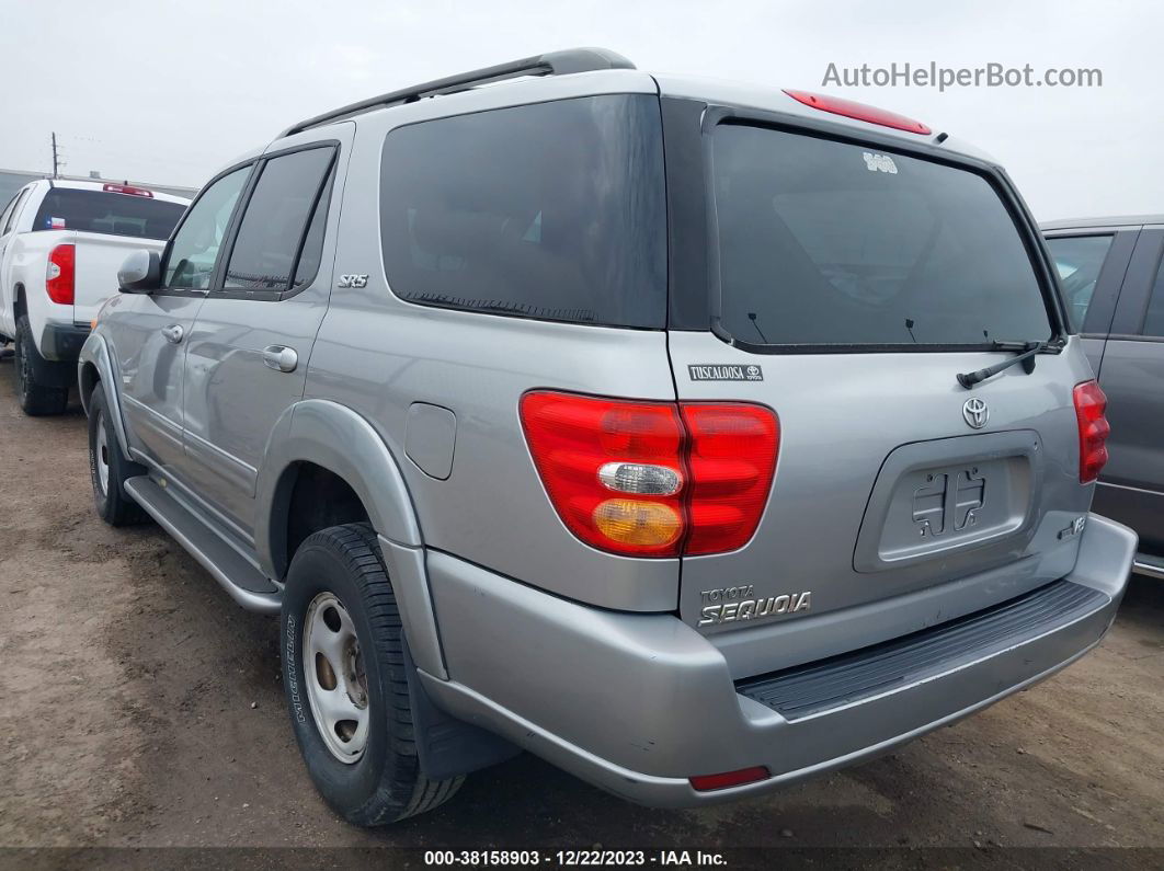 2002 Toyota Sequoia Sr5 Silver vin: 5TDZT34A72S089794