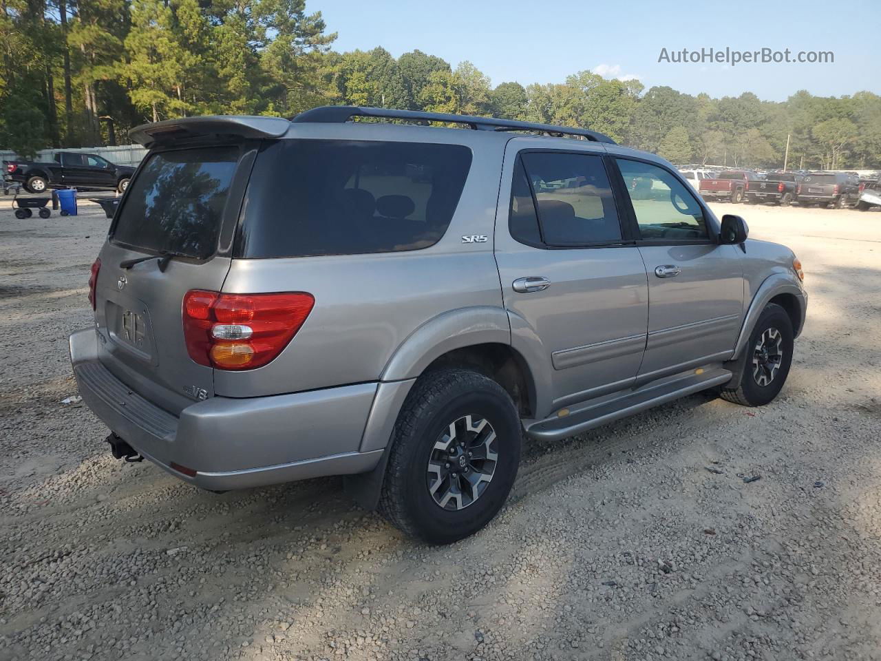 2002 Toyota Sequoia Sr5 Silver vin: 5TDZT34A72S096437