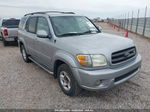 2002 Toyota Sequoia Sr5 V8 Silver vin: 5TDZT34A72S110322