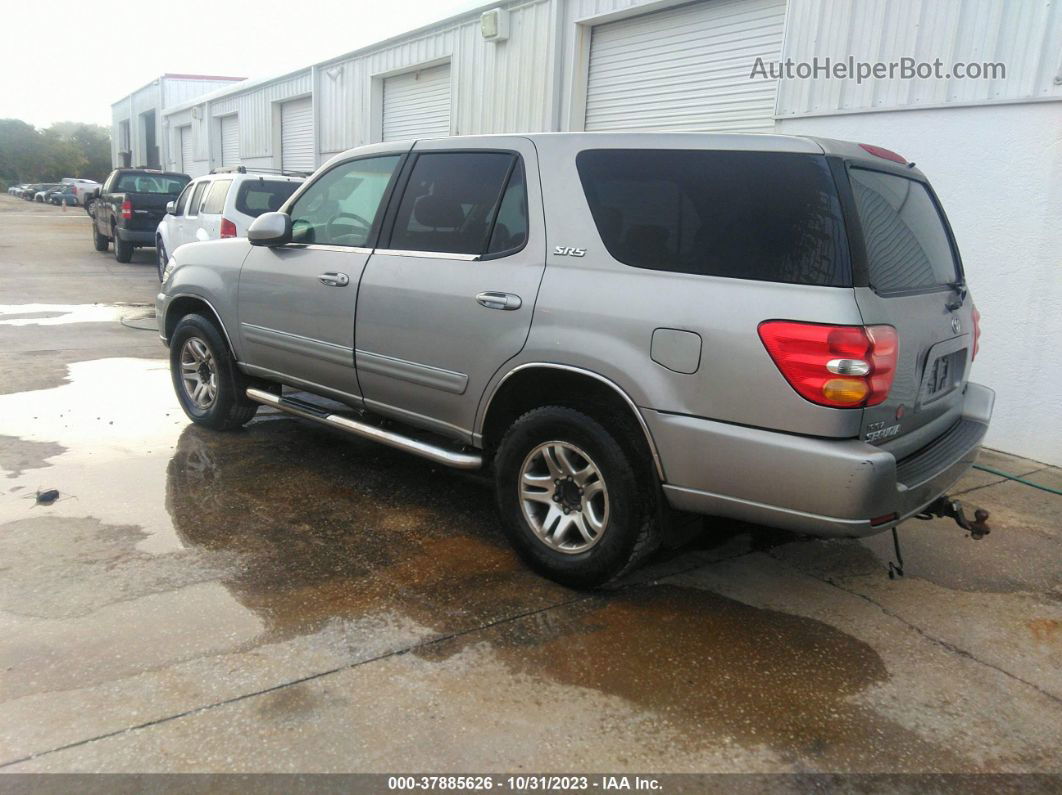 2002 Toyota Sequoia Sr5 Silver vin: 5TDZT34A72S114127