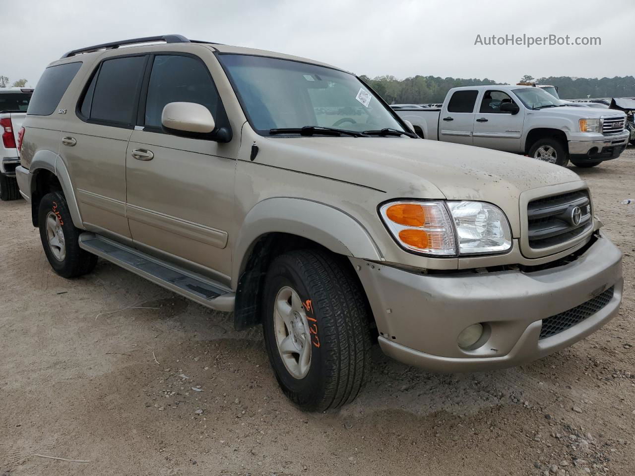 2002 Toyota Sequoia Sr5 Tan vin: 5TDZT34A72S127086