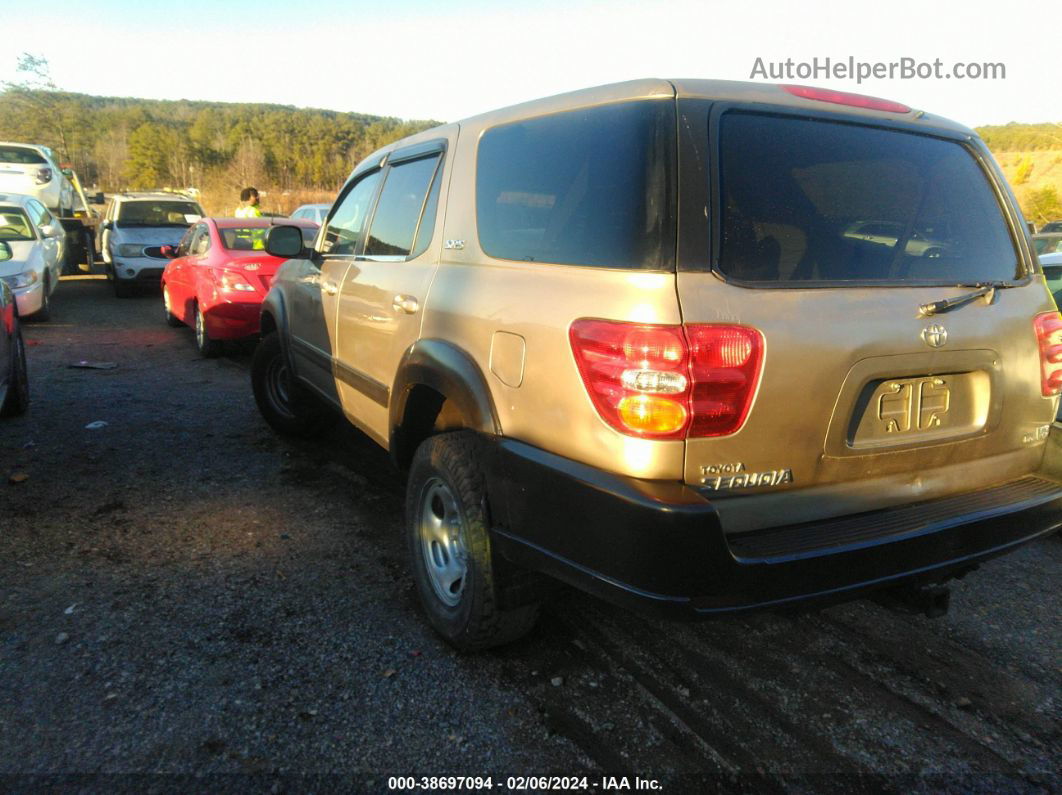 2002 Toyota Sequoia Sr5 Gold vin: 5TDZT34A72S133275