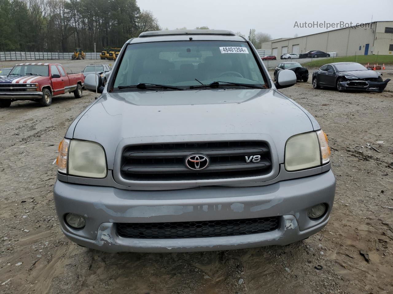 2002 Toyota Sequoia Sr5 Silver vin: 5TDZT34A82S064788