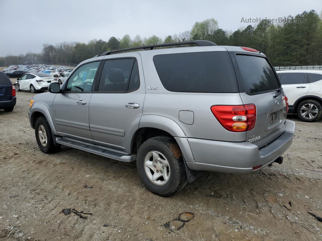 2002 Toyota Sequoia Sr5 Silver vin: 5TDZT34A82S064788